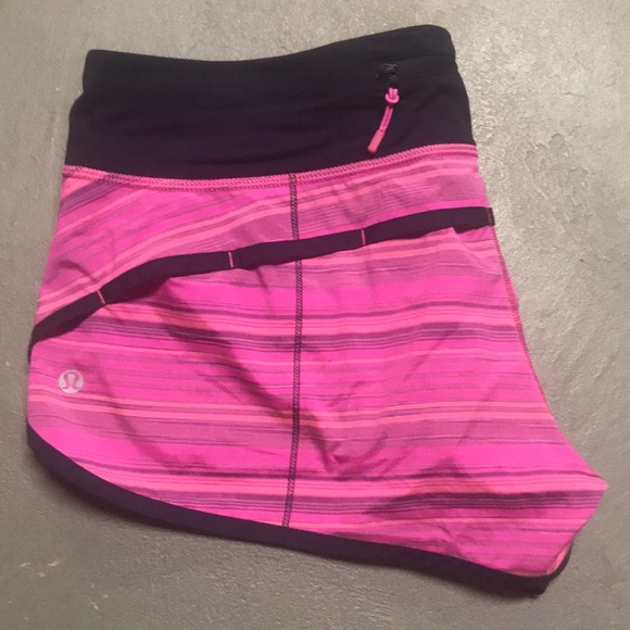 Lululemon Women's Speed Short in Pow Pink Elevation Stripe Size 8 - Picture 6 of 6